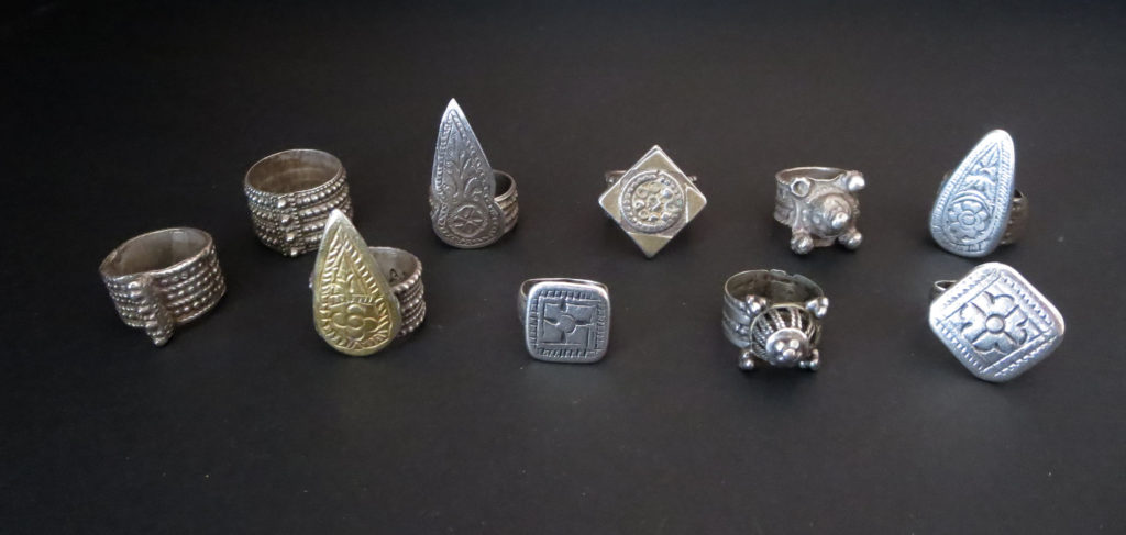 Set of rings worn by married women in Oman