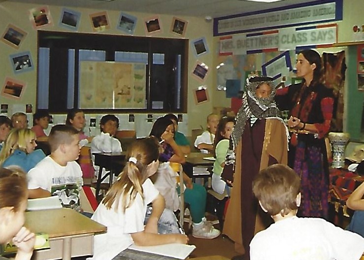Betsy teaching the children