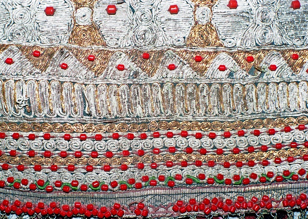 Embroidery detail on Ras Mukhmukh